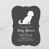 Invitation Baby shower de Chien Espagnol Cavalier King Charle (Devant / Derrière)