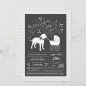 Invitation Baby shower de Chien Mastiff (Devant / Derrière)