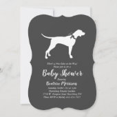 Invitation Baby shower de chien pointeur neutre (Devant)