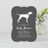 Invitation Baby shower de chien pointeur neutre (Debout devant)