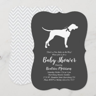Invitation Baby shower de chien pointeur neutre