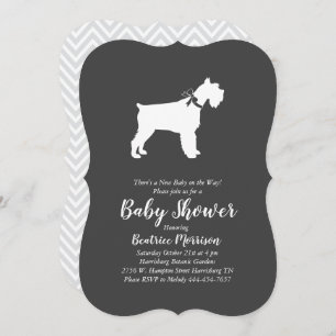 Invitation Baby shower de Chien Schnauzer de la Miniature Neu
