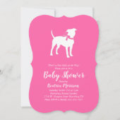 Invitation Baby shower de chiens Terrier du Staffordshire amé (Devant)