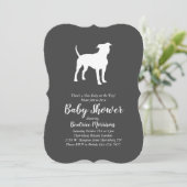 Invitation Baby shower de chiens Terrier du Staffordshire amé (Debout devant)