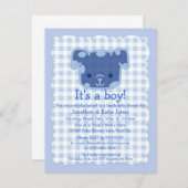 Invitation Baby shower de chiot (Devant / Derrière)