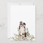 Invitation Baby shower de chiot australien (Dos)