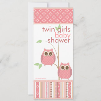 Invitation Baby shower de chou de bébé pour filles jumelles P