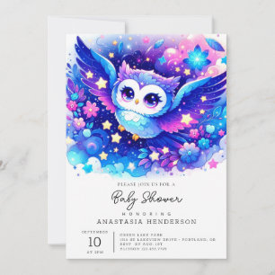 Invitation Baby shower de chouette