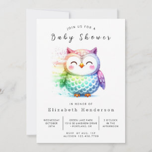 Invitation Baby shower de chouette à imprimer Whimsy