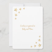 Invitation Baby shower de Chouette à l'aquarelle m (Dos)