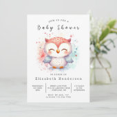 Invitation Baby shower de Chouette de Bohême (Debout devant)