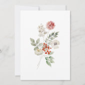 Invitation Baby shower de Chouette d'hiver à l'aquarelle fine (Dos)