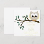 Invitation Baby shower de Chouette Jaune (Devant / Derrière)
