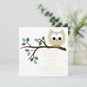 Invitation Baby shower de Chouette Jaune (Debout devant)