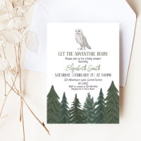 Invitation Baby shower de Chouette neigeuse