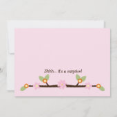 Invitation Baby shower de Chouette rose (Dos)