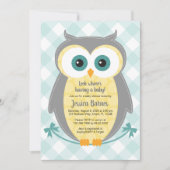 Invitation baby shower de choux gris jaune neutre (Devant)