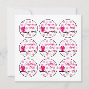 Invitation Baby shower de choux roses Toppers ou favoris