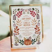 Invitation Baby shower de chute d'aquarelle