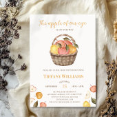 Invitation Baby shower de chute de la pomme de notre oeil