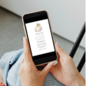 Invitation Baby shower de chute du Citrouille blan