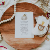 Invitation Baby shower de chute du Citrouille blan