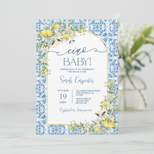 Invitation Baby shower de Ciao (Debout devant)