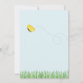 Invitation Baby shower de cigogne bleu clair (Dos)