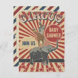 Invitation Baby shower de Cirque Retro