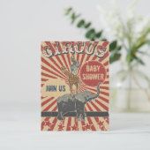 Invitation Baby shower de Cirque Retro (Debout devant)