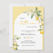Invitation Baby shower de citron doux Little One Citrus (Devant)