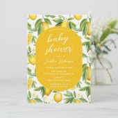 Invitation Baby shower de citron jaune d'été (Debout devant)