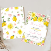 Invitation Baby shower de citron rose
