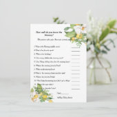 Invitation Baby shower de citron Tu connais bien maman (Debout devant)