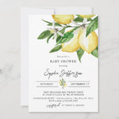 Invitation Baby shower de citron vert (Devant)