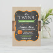 Invitation Baby shower de citrouille c'est l'invitation en (Debout devant)