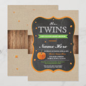 Invitation Baby shower de citrouille c'est l'invitation en (Devant / Derrière)