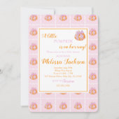 Invitation Baby shower de citrouille d'aquarelle Preppy (Devant)