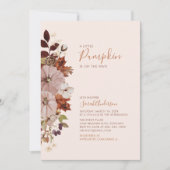 Invitation Baby shower de Citrouille d'automne rustique (Devant)
