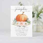 Invitation Baby shower de Citrouille de automne rustique (Debout devant)