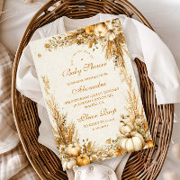 Baby shower de Citrouille rustique d'automne