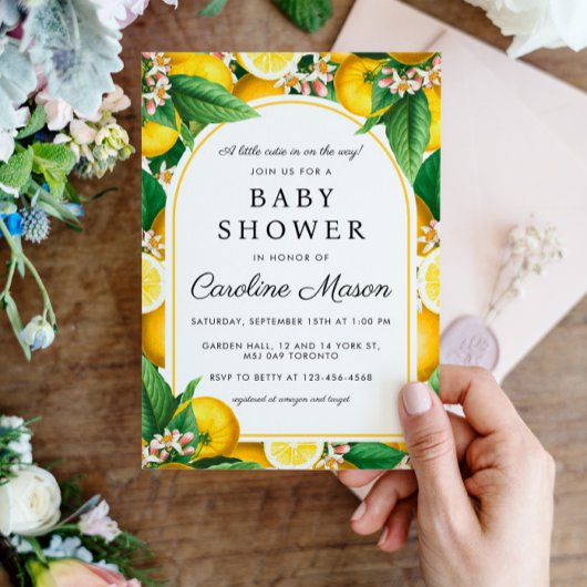 Invitation Baby shower de Citrus Little Cutie
