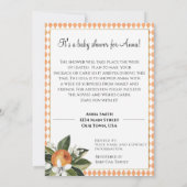 Invitation Baby shower de Clémentine (Dos)