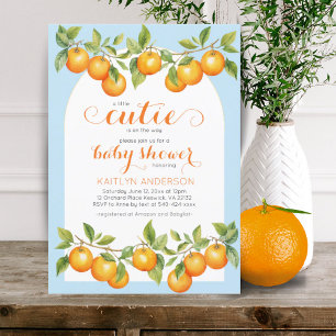 Invitation Baby shower de clémentine orange Little Cutie Citr