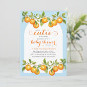 Invitation Baby shower de clémentine orange Little Cutie Citr (Debout devant)