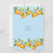 Invitation Baby shower de clémentine orange Little Cutie Citr (Dos)
