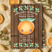 Invitation Baby shower de Clementines de Citrus rustiques Lit