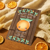 Invitation Baby shower de Clementines de Citrus rustiques Lit