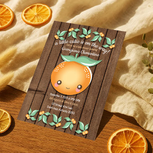 Invitation Baby shower de Clementines de Citrus rustiques Lit