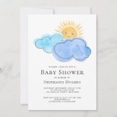 Invitation Baby shower de Clouds Boy (Devant)